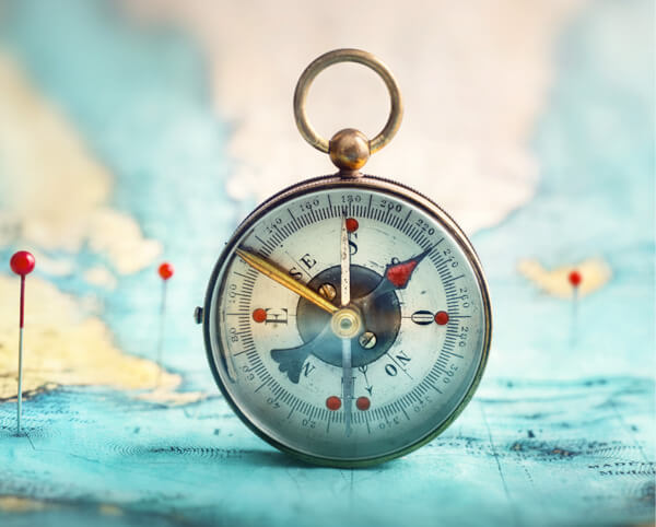 compass-on-map